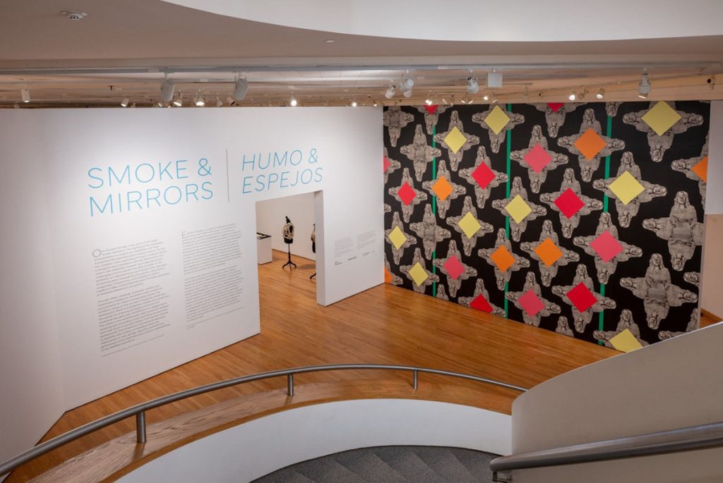 Exhibition entry way and splash wall