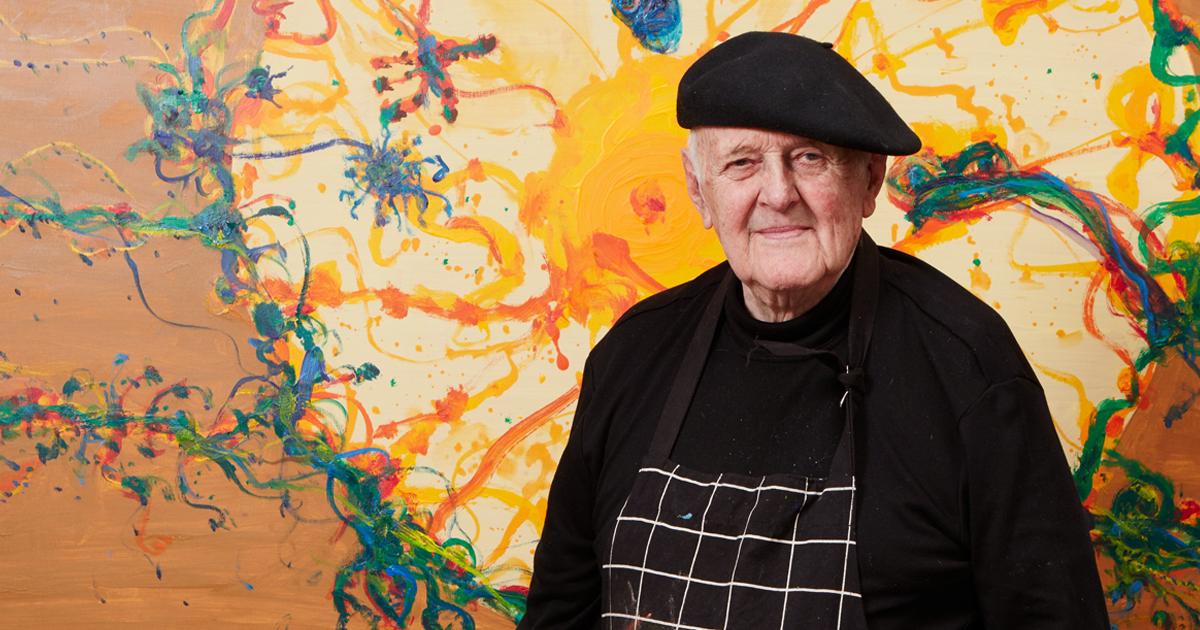 John Olsen in his home and studio.