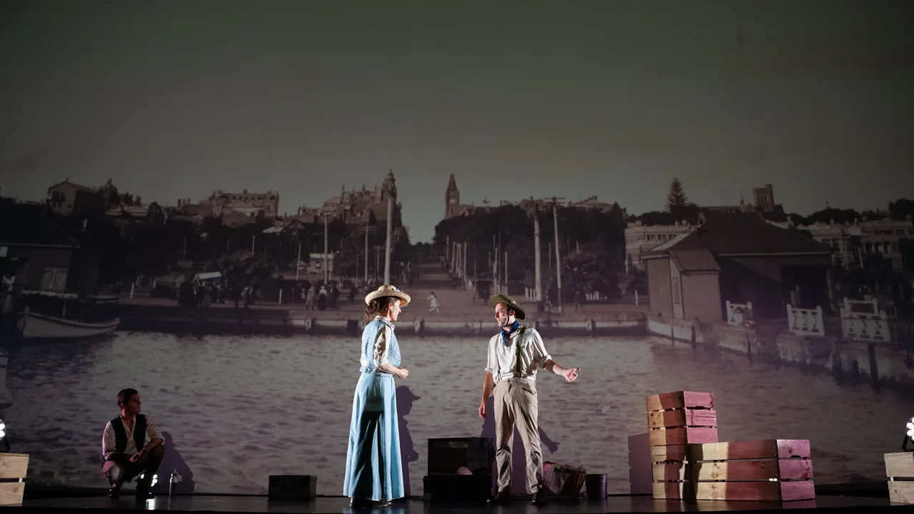 A still from a theatrical production of 'A Fortunate Life'