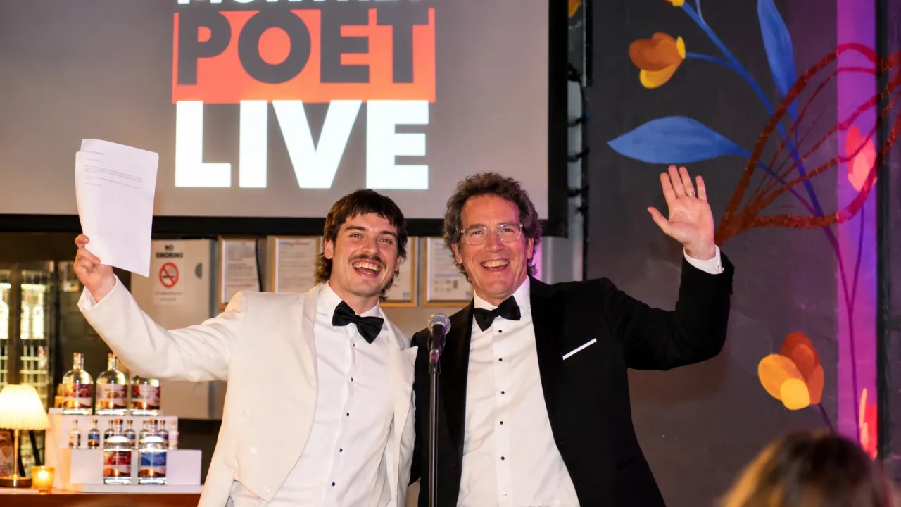 Son and father team, Campbell & Peter Jordan, from Monthly Poet
