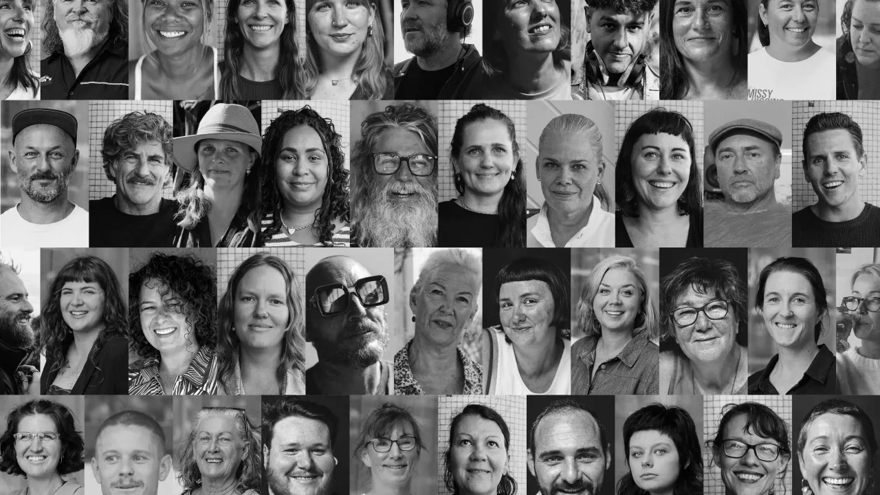 Faces of the Keepers.  45 local artists who have participated in the Keeper Project over the last 7 years.