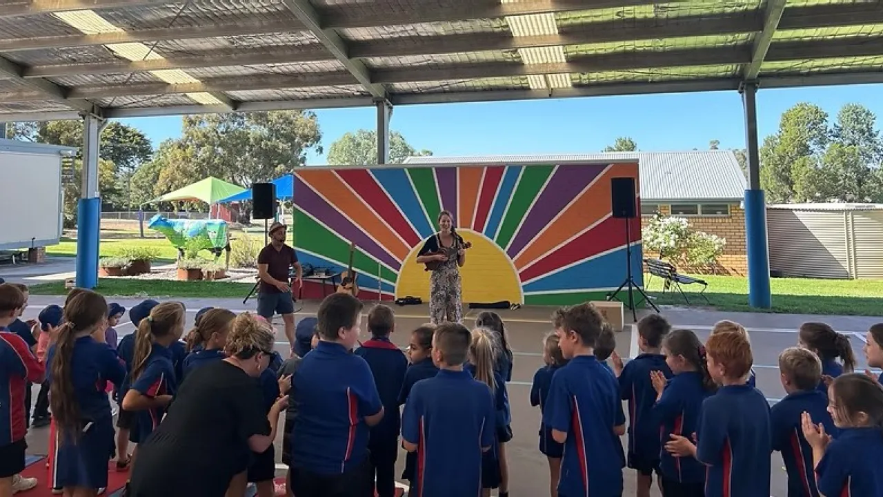 Rural NSW primary school music education workshop