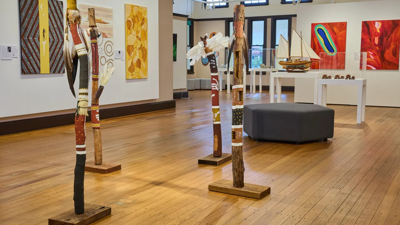 UMI Arts' 20th anniversary Freshwater Saltwater Exhibition at Mulgrave Gallery - Cairns