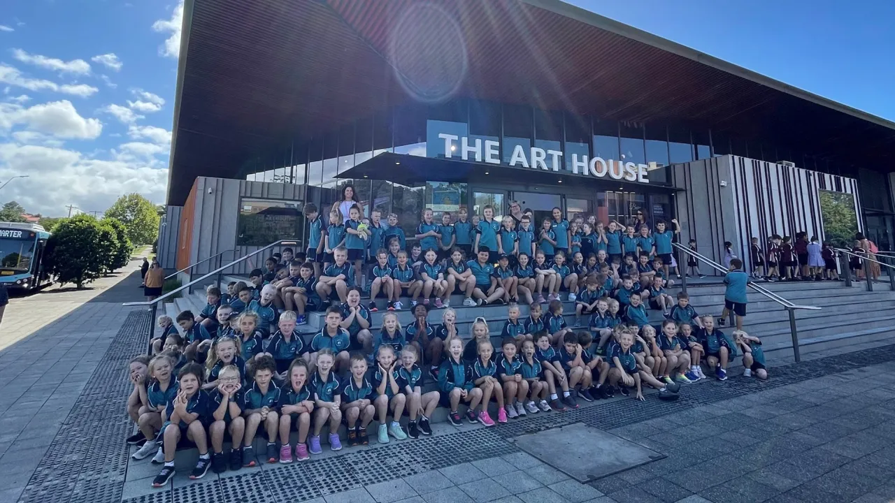 A class from Heritage College attend The Art House on an excursion in 2024.