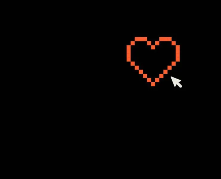 Digital artwork of love heart