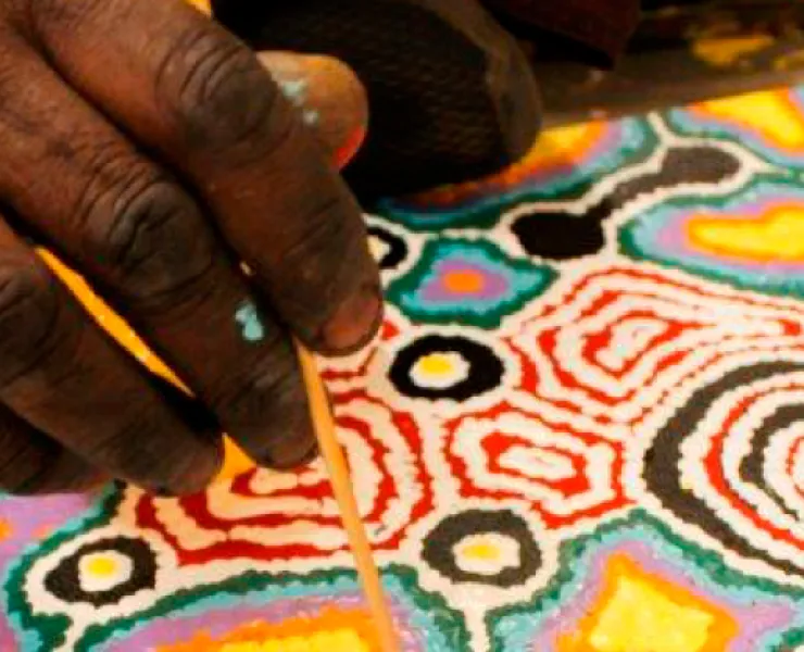 Anne Dixon painting, Ikuntji Artists