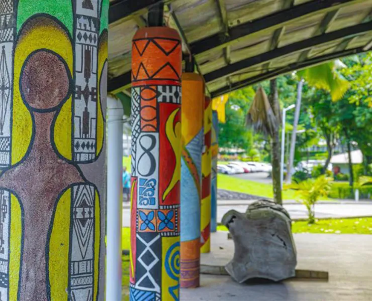 Artwork in a whare