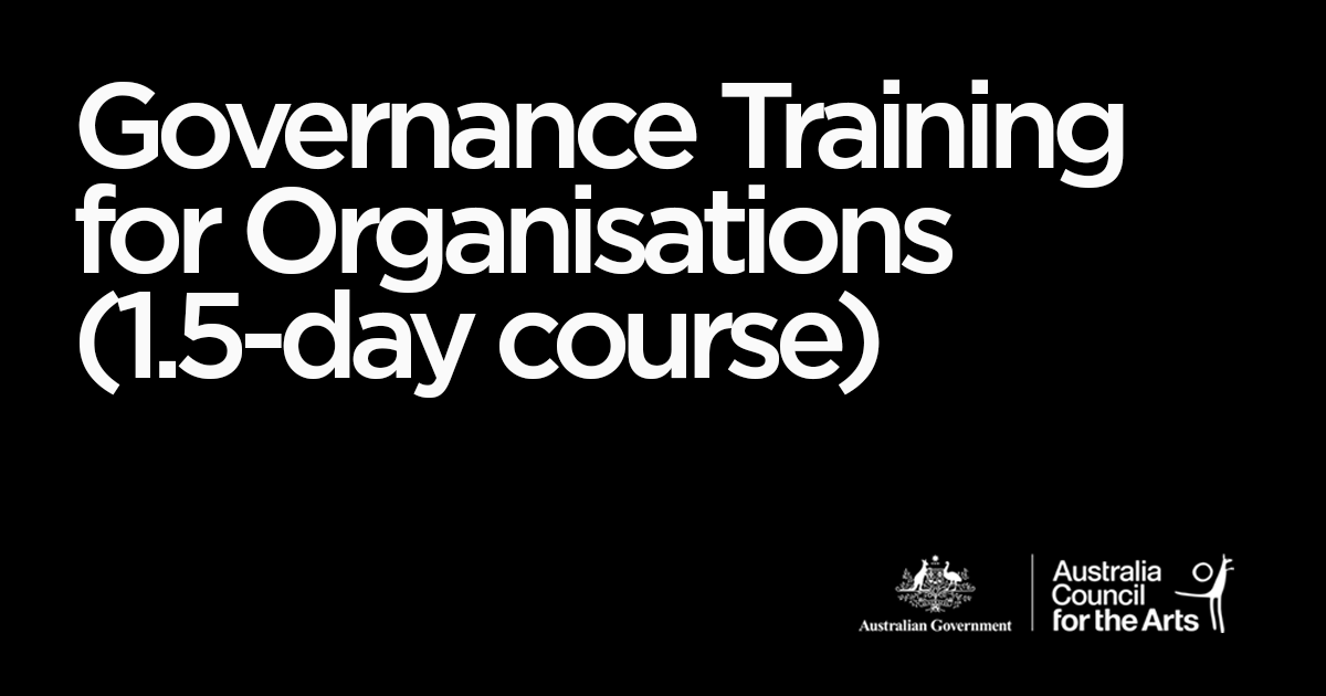 Governance Training for Organisations (1.5-day course)